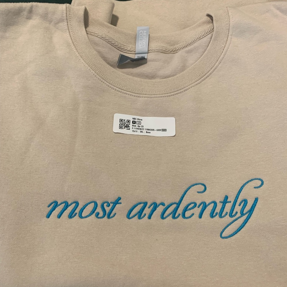 Brand New Pride & Prejudice 20th anniversary crewneck sweatshirt